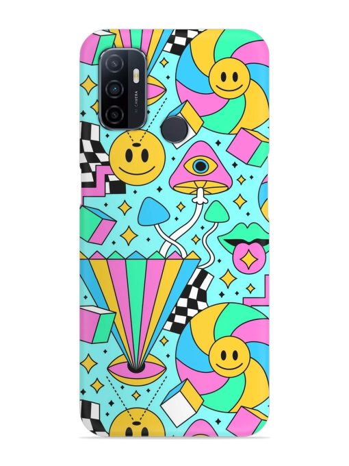 Trippy Rainbow 60S Snap Case for Oppo A53 Zapvi