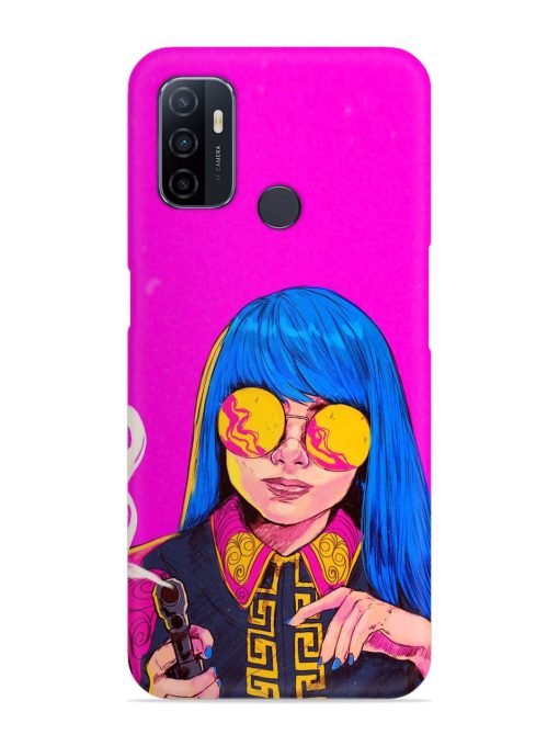 Aesthetic Anime Girl Snap Case for Oppo A53 Zapvi