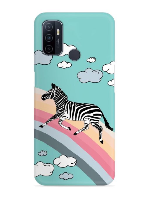 Running Zebra Snap Case for Oppo A53 Zapvi