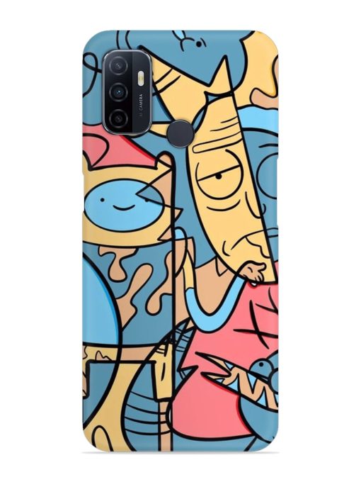 Silly Face Doodle Snap Case for Oppo A53 Zapvi