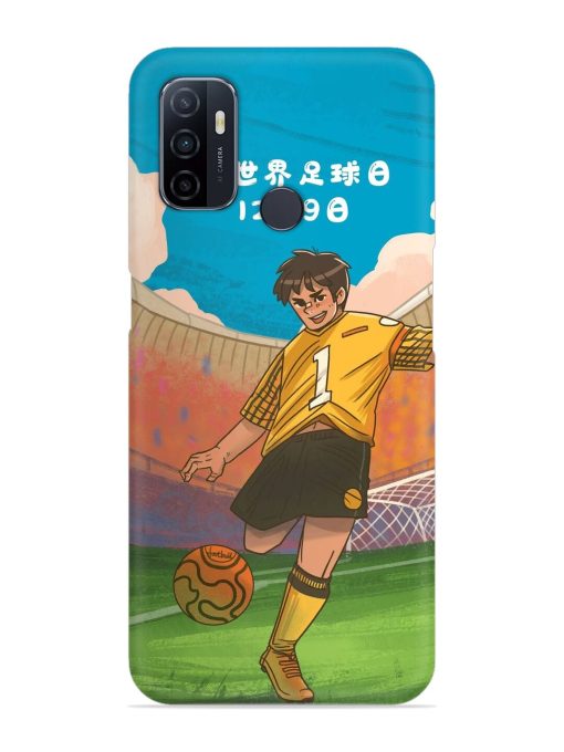 Soccer Kick Snap Case for Oppo A53 Zapvi