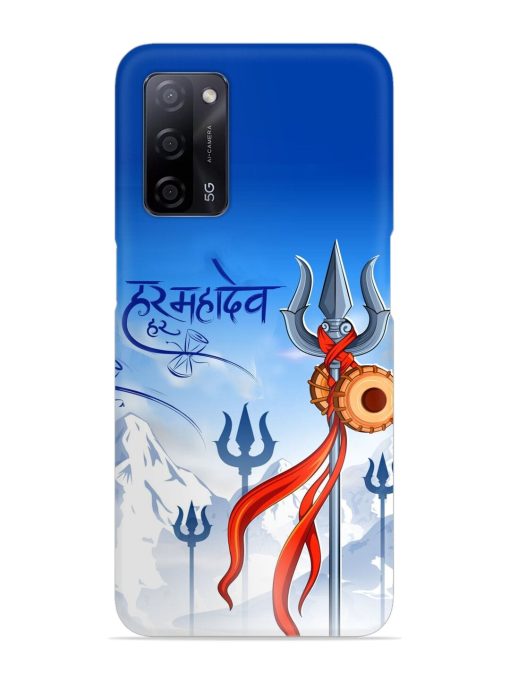 Har Har Mahadev Trishul Snap Case for Oppo A53S (5G) Zapvi