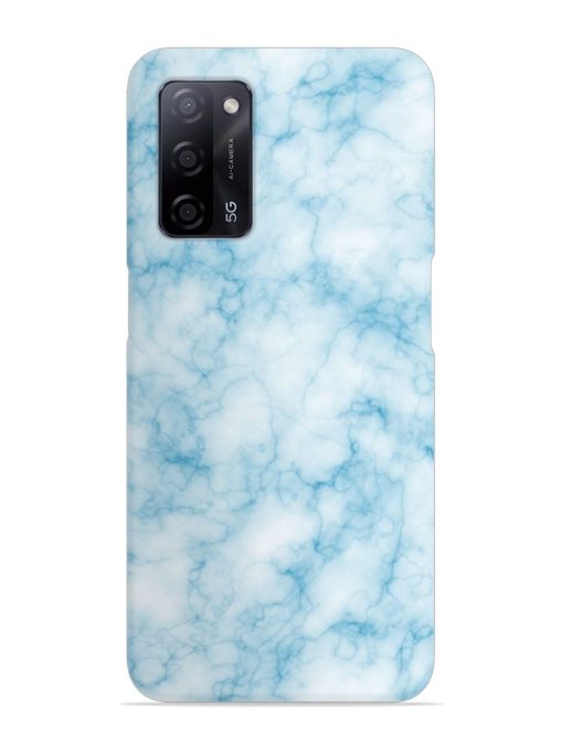 Blue White Natural Marble Snap Case for Oppo A53S (5G)