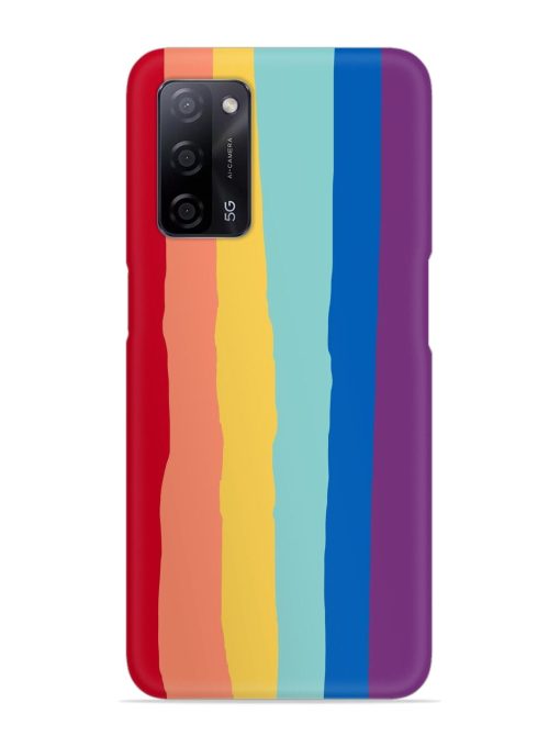 Rainbow Genuine Liquid Snap Case for Oppo A53S (5G) Zapvi