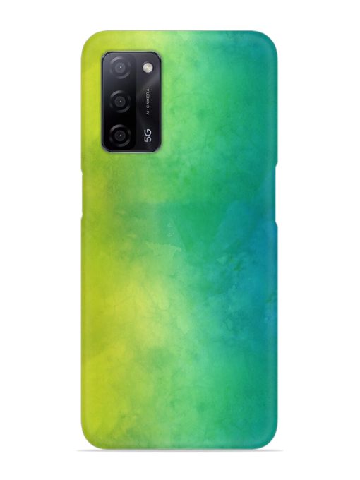 Yellow Green Gradient Snap Case for Oppo A53S (5G) Zapvi