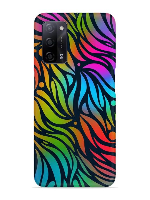 Abstract Leaf Design Snap Case for Oppo A53S (5G) Zapvi