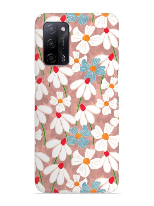 Abstract Petal Flowers Snap Case for Oppo A53S (5G) Zapvi