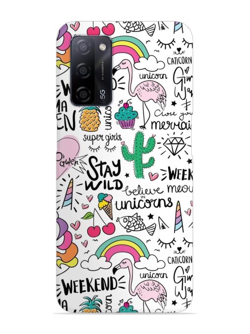 Unicorn Ice Cream Snap Case for Oppo A53S (5G)