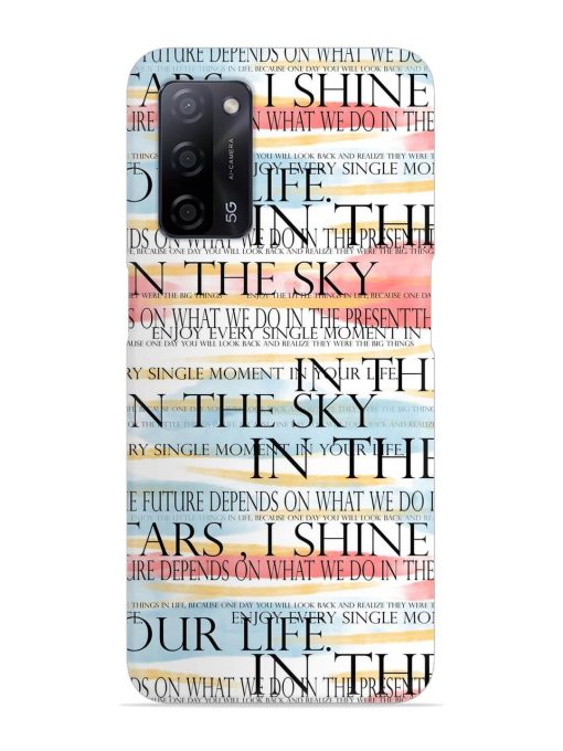 Seamless Slogans Pattern Snap Case for Oppo A53S (5G)