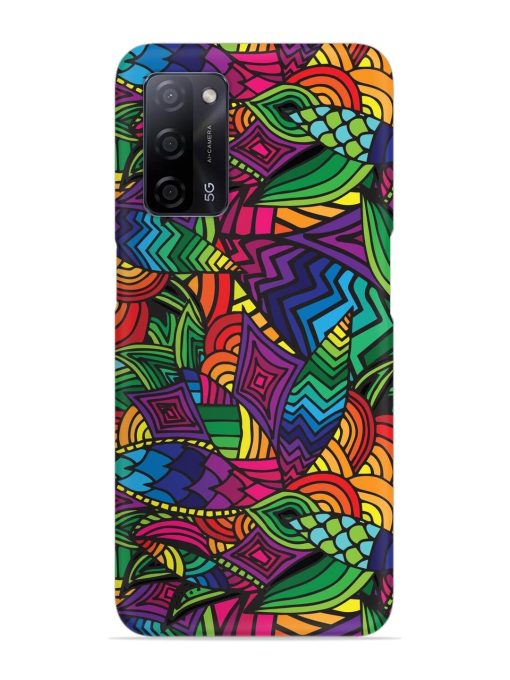 Abstract Multicolor Seamless Snap Case for Oppo A53S (5G)