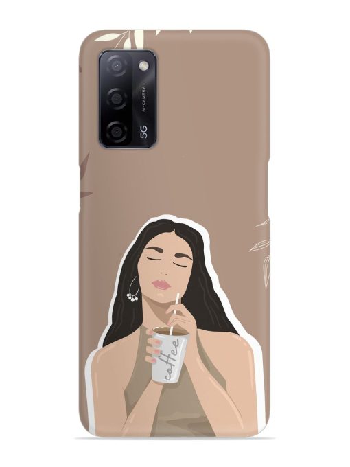 Girl With Coffee Snap Case for Oppo A53S (5G)