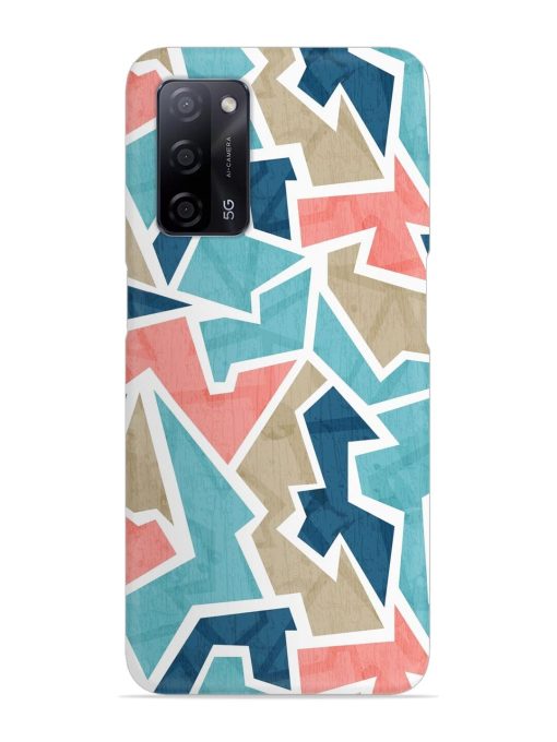 Vintage Geometric Triangle Snap Case for Oppo A53S (5G) Zapvi