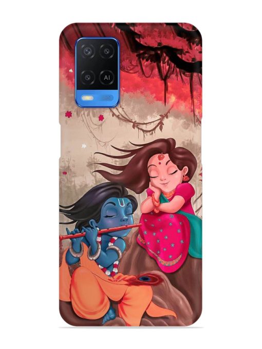 Radhe Krishna Water Art Snap Case for Oppo A54 Zapvi