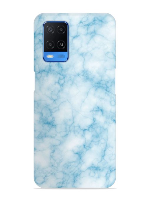 Blue White Natural Marble Snap Case for Oppo A54 Zapvi