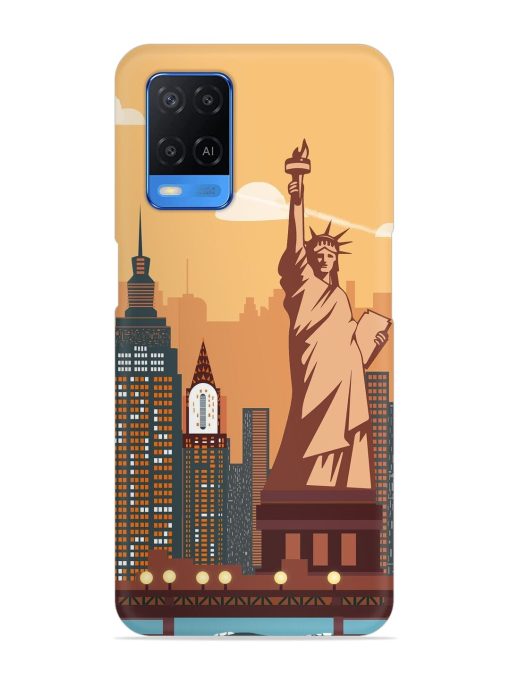 New York Statue Of Liberty Architectural Scenery Snap Case for Oppo A54 Zapvi