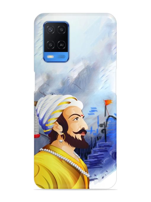 Shivaji Maharaj Color Paint Art Snap Case for Oppo A54