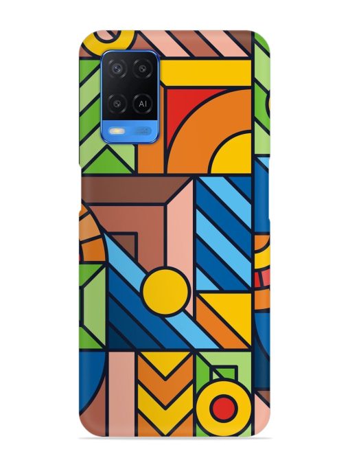 Colorful Geometric Snap Case for Oppo A54 Zapvi