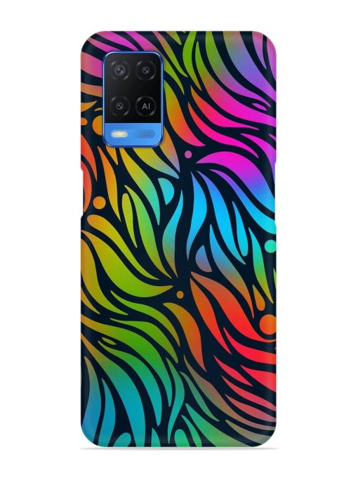 Abstract Leaf Design Snap Case for Oppo A54 Zapvi