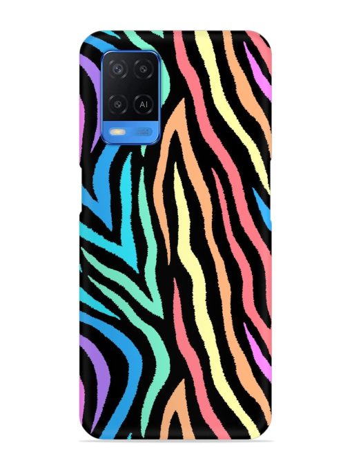 Colorful Abstract Zebra Snap Case for Oppo A54 Zapvi