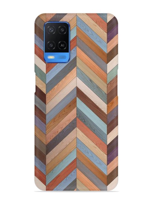 Seamless Wood Parquet Snap Case for Oppo A54 Zapvi