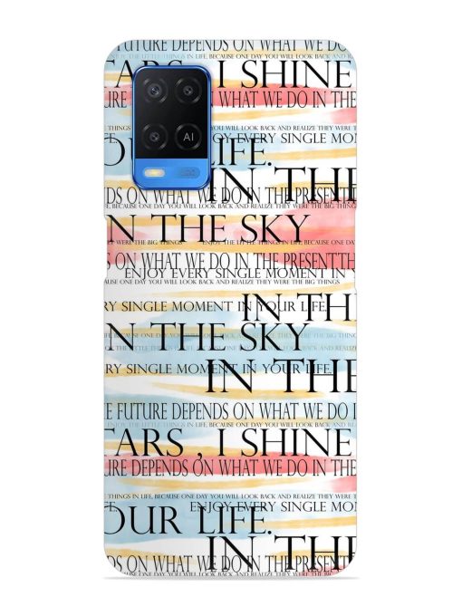 Seamless Slogans Pattern Snap Case for Oppo A54