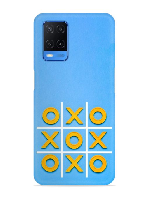 Yellow Plastic Crosses Snap Case for Oppo A54 Zapvi