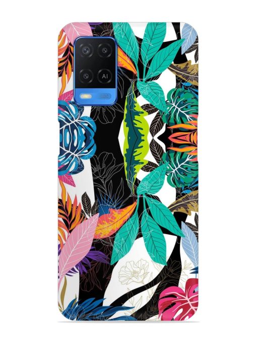 Floral Pattern Bright Snap Case for Oppo A54