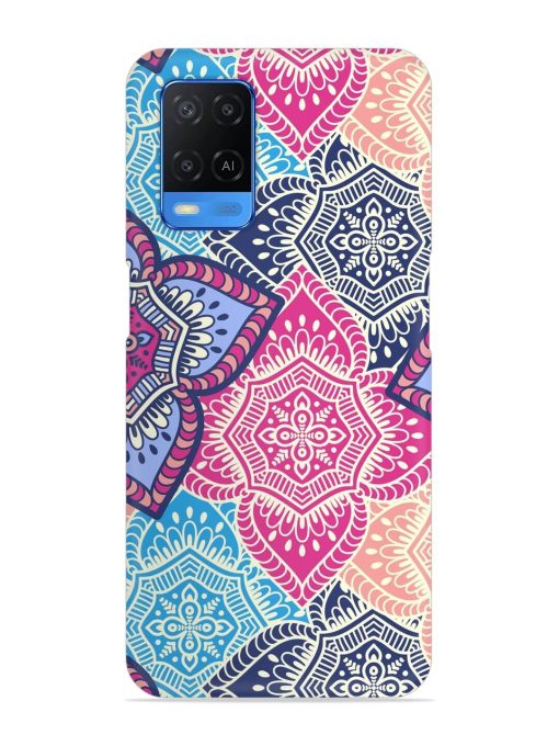 Ethnic Floral Seamless Snap Case for Oppo A54 Zapvi