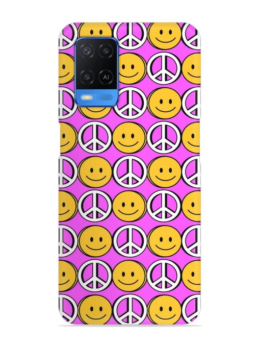 Smiley Face Peace Snap Case for Oppo A54 Zapvi