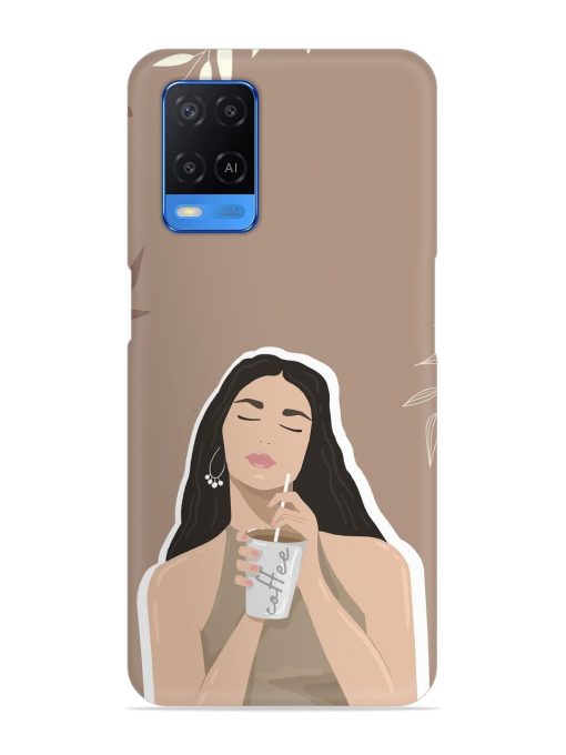 Girl With Coffee Snap Case for Oppo A54