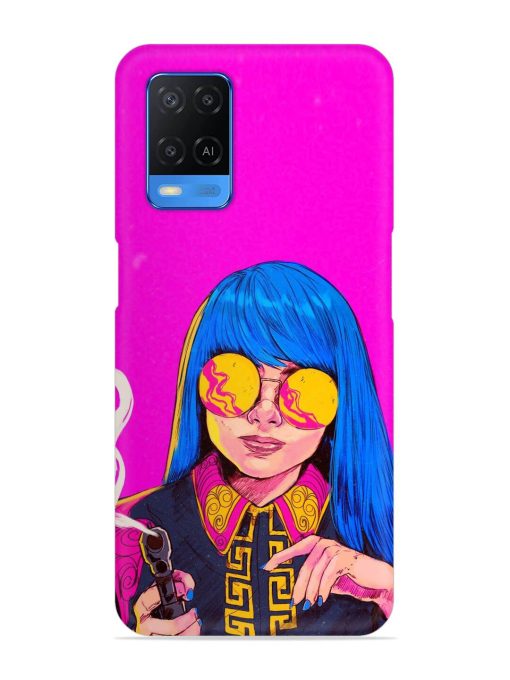 Aesthetic Anime Girl Snap Case for Oppo A54