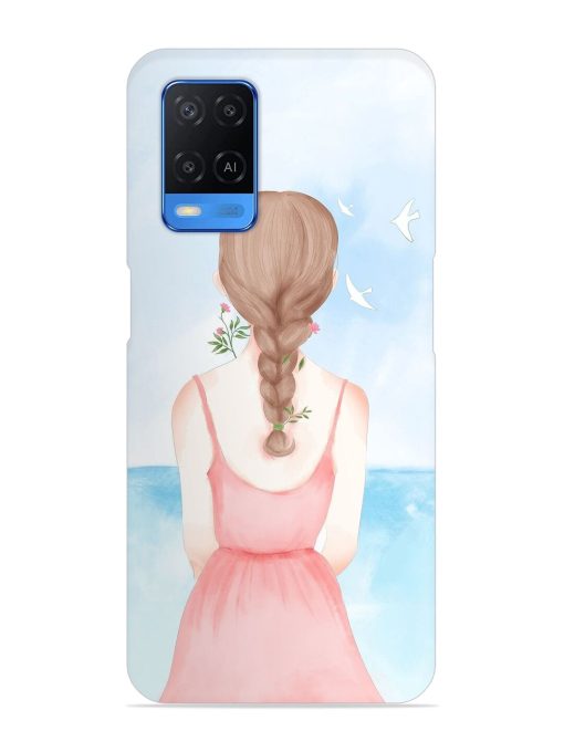 Watercolor Girl Vector Snap Case for Oppo A54