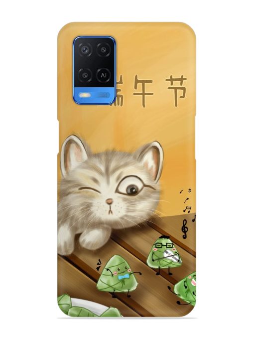 Cat Scorpion Dancing Snap Case for Oppo A54 Zapvi