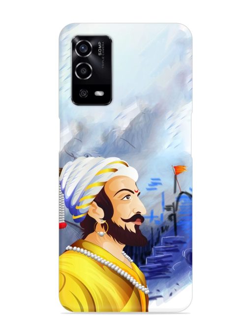 Shivaji Maharaj Color Paint Art Snap Case for Oppo A55 Zapvi