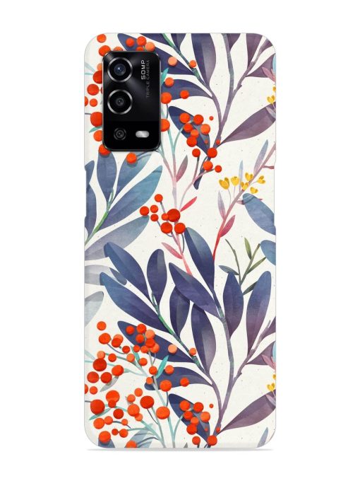 Seamless Floral Pattern Snap Case for Oppo A55