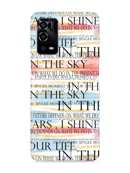 Seamless Slogans Pattern Snap Case for Oppo A55