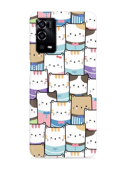 Cute Adorable Cat Snap Case for Oppo A55 Zapvi