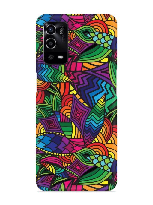 Abstract Multicolor Seamless Snap Case for Oppo A55