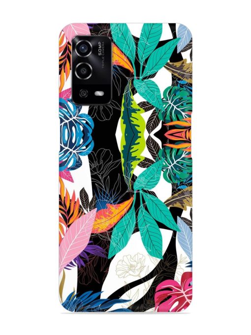 Floral Pattern Bright Snap Case for Oppo A55 Zapvi