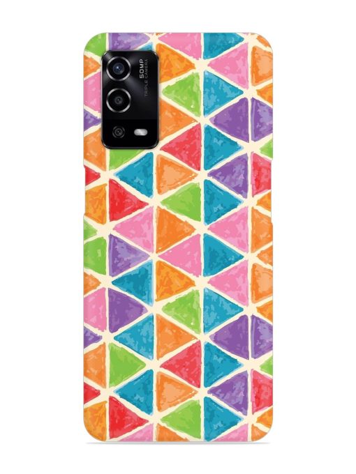 Seamless Colorful Isometric Snap Case for Oppo A55 Zapvi