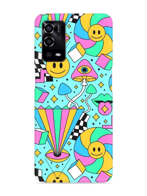 Trippy Rainbow 60S Snap Case for Oppo A55 Zapvi