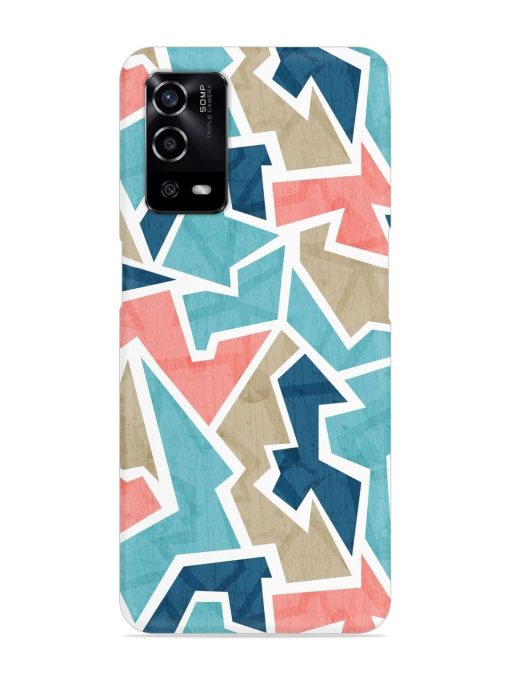 Vintage Geometric Triangle Snap Case for Oppo A55 Zapvi