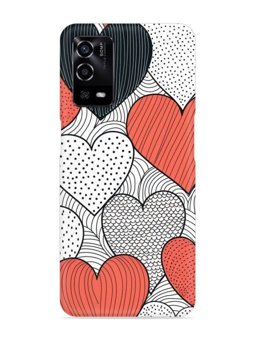 Girly Heart Seamless Snap Case for Oppo A55 Zapvi