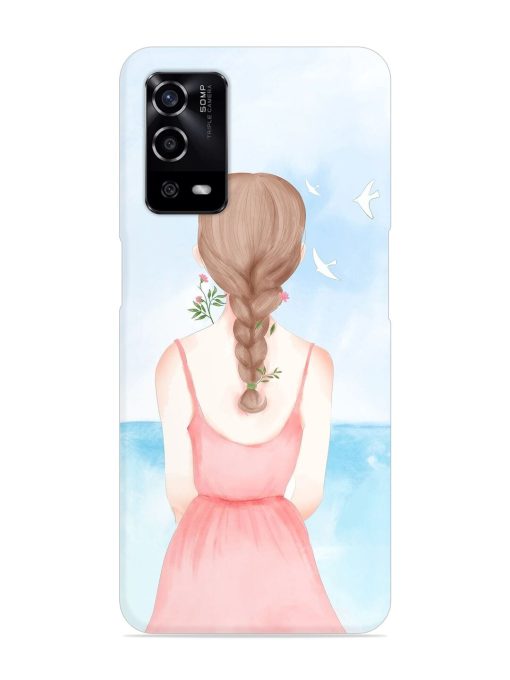 Watercolor Girl Vector Snap Case for Oppo A55 Zapvi