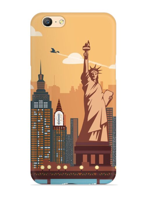 New York Statue Of Liberty Architectural Scenery Snap Case for Oppo A57 (2016) Zapvi