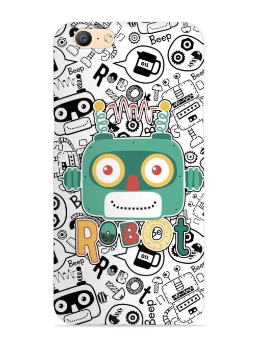 Robot Modern Seamless Pattern Snap Case for Oppo A57 (2016)