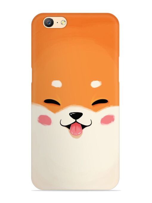 Cute Dog Face Vector Snap Case for Oppo A57 (2016) Zapvi