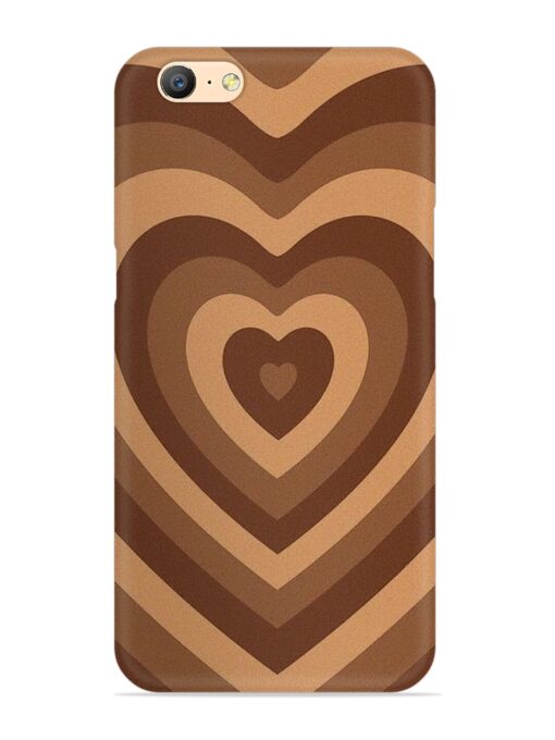 Brown Heart Snap Case for Oppo A57 (2016) Zapvi