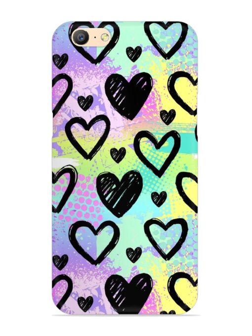 Bright Pattern Hearts Snap Case for Oppo A57 (2016)