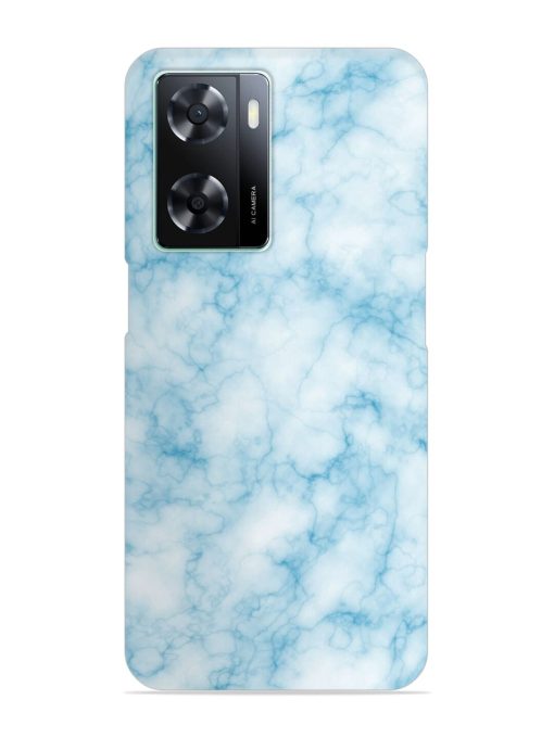 Blue White Natural Marble Snap Case for Oppo A57 (4G)